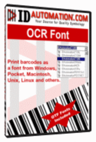 IDAutomation OCR-A and OCR-B Fonts screenshot